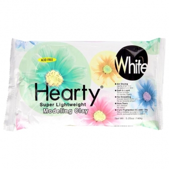 Hearty® Super Lightweight Modeling Clay, White, 5.25 oz (149 g)